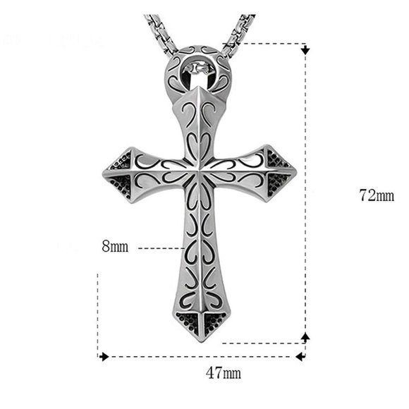 ❤️Surgical Foundry cross Pendant necklace for women/men, N90201P171 - Picture 6 of 8